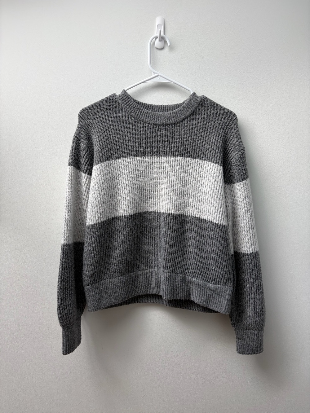 Pink Rose Striped Sweater